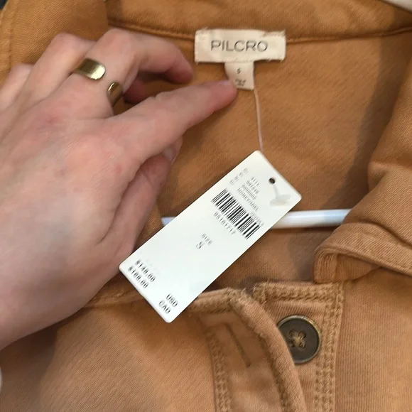 NWT! Anthropologie Pilcro Cotton Micro Fleece Button Front Jacket - Picture 7 of 11